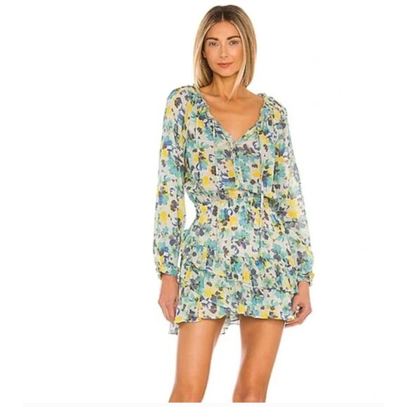 Love Shack Fancy Dresses & Skirts - Love Shack Fancy Rayna Floral Long Sleeve Ruffle Dress Size Small